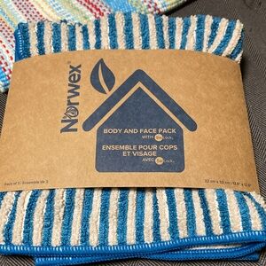 Norwex Blue and White Striped Body and Face Pack
